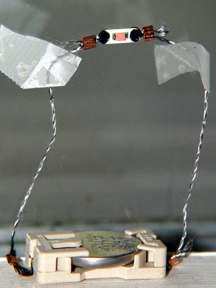 Wearable LED with CR2023 cell