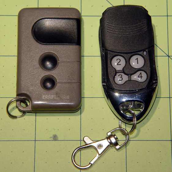 Garage door opener remote controls