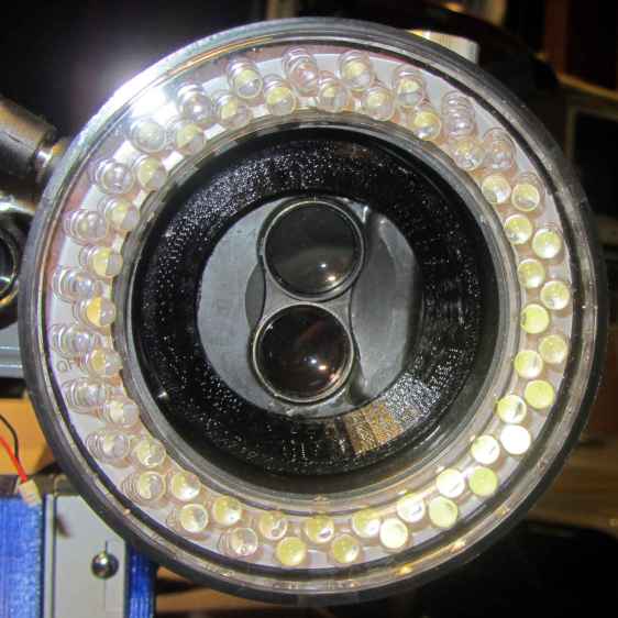 Microscope 60 LED ring light - assembled - bottom