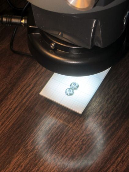 Microscope 60 LED ring light - in use