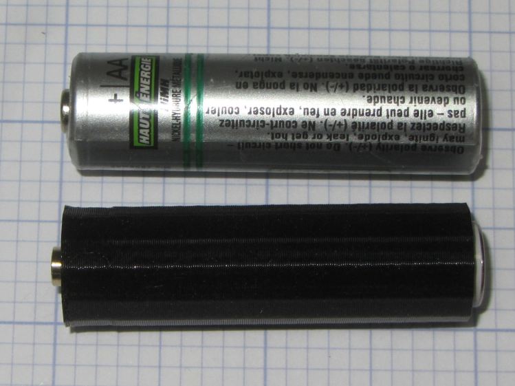 AAA to AA Adapter - assembled