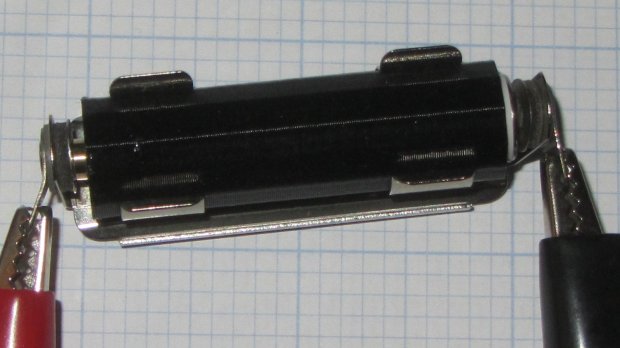 AAA to AA Adapter - in use