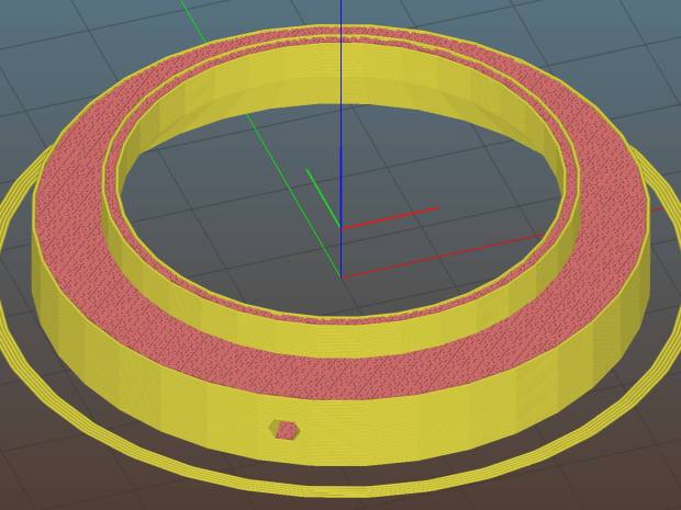 Microscope 60 LED Ring Light Adapter - top - Slic3r