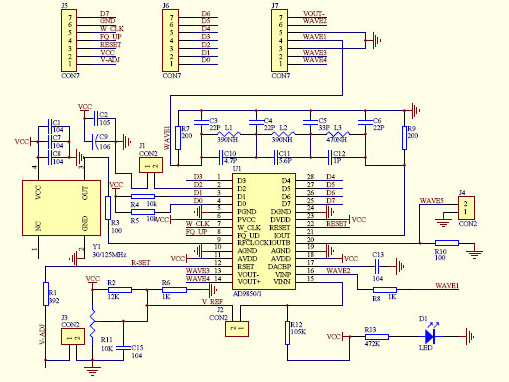 AD9850 module schematic - cropped