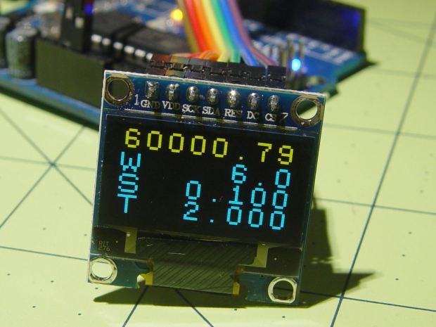 Arduino with OLED - simulated DDS