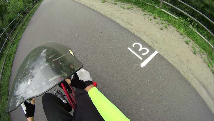 Rail Trail - Marathon 13 mile marker