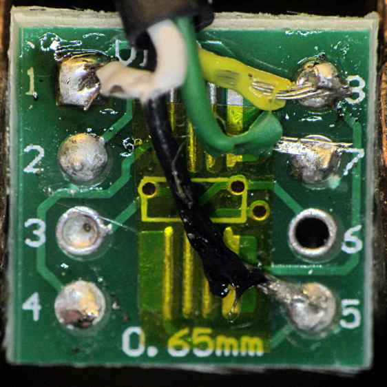 LM75A on DIP8 adapter - bottom