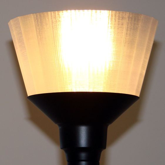 Torchiere Lamp Shade - no epoxy - lit