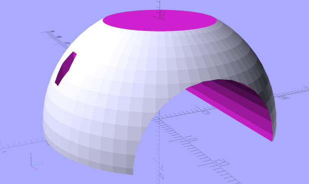 Fairing Flashlight Mount - Ball - solid model