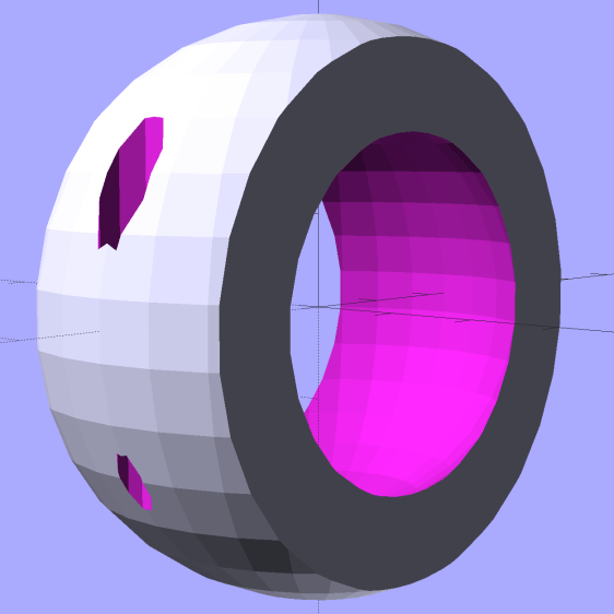 Fairing Flashlight Mount - Clamp - screw inserts - solid model
