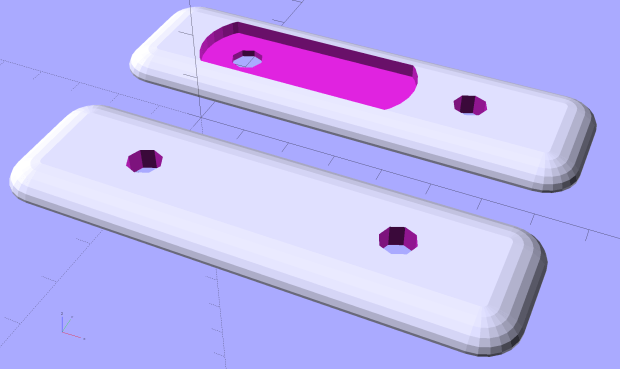 Fairing Flashlight Mount - Plates - solid model
