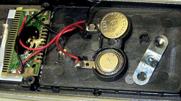 Calculator battery corrosion