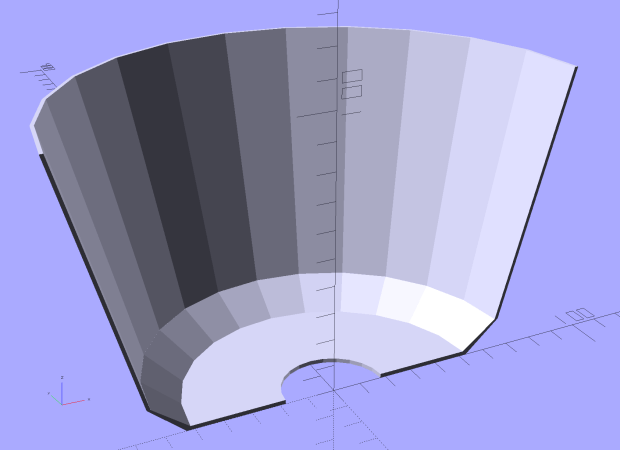 Torchiere Lamp Shade - section