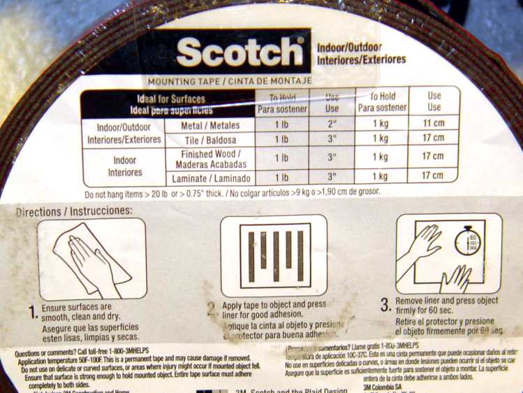 Scotch Extreme Mounting Tape - label