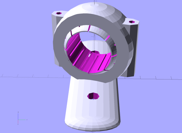 Fairing Flashlight Mount - Left side - solid model