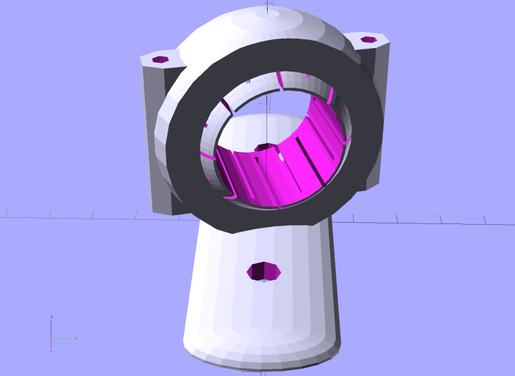 Fairing Flashlight Mount - Right side - solid model