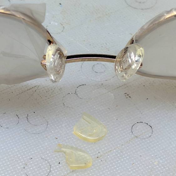 Glasses - new nose pads - masked