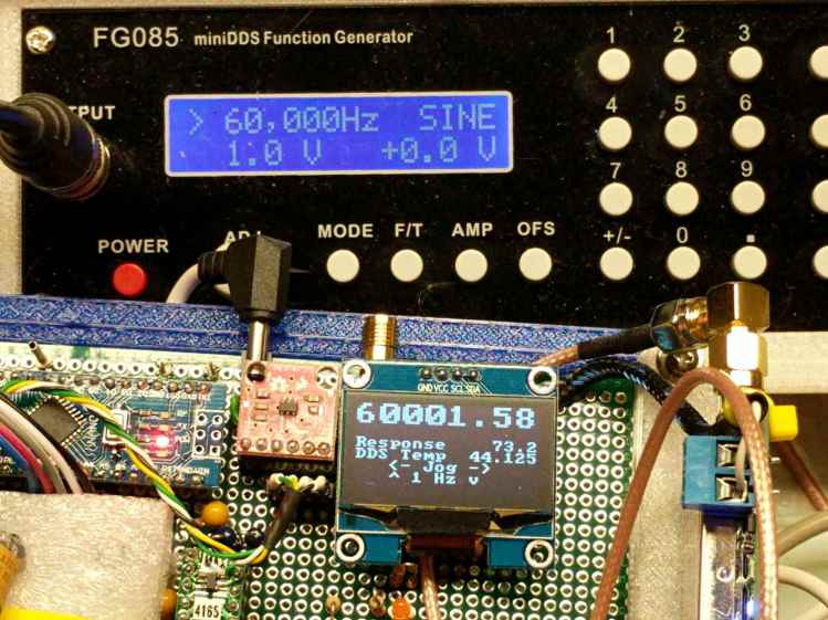 FG085 vs AD9850 DDS frequencies