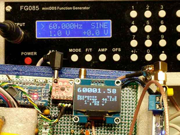 FG085 vs AD9850 DDS frequencies