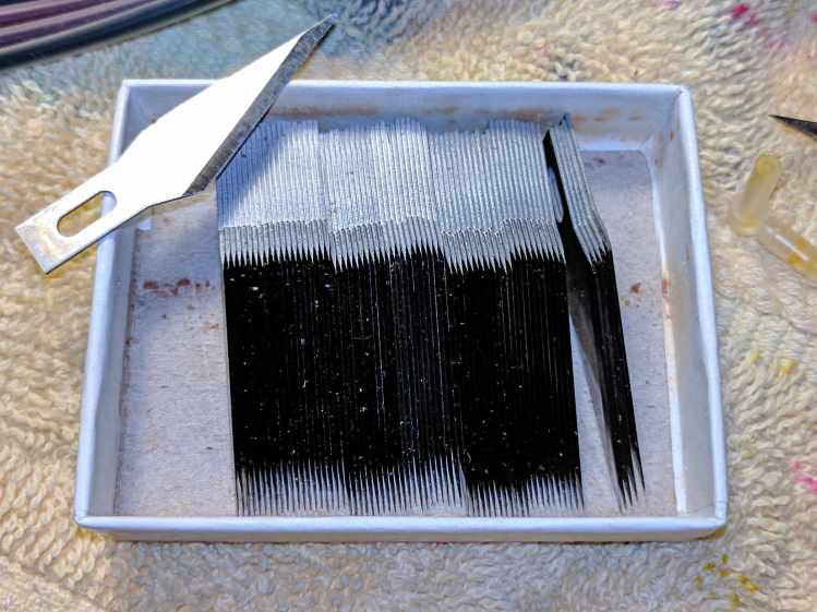 Matte black blade edges