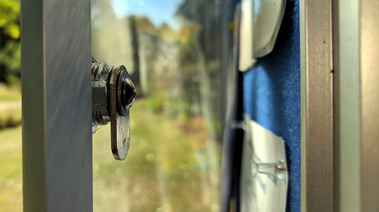 Bulletin Board Lock - opened