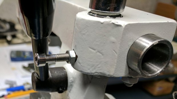 Tailstock lever bumper - installed