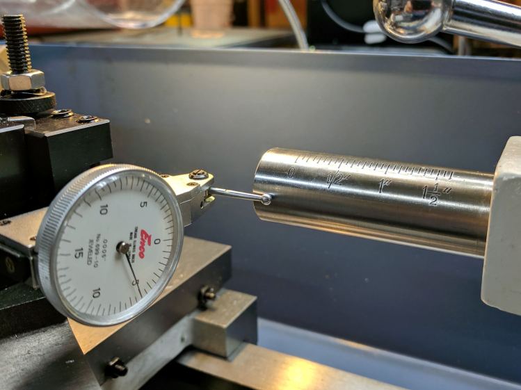 Tailstock - vertical angle measurement - 1