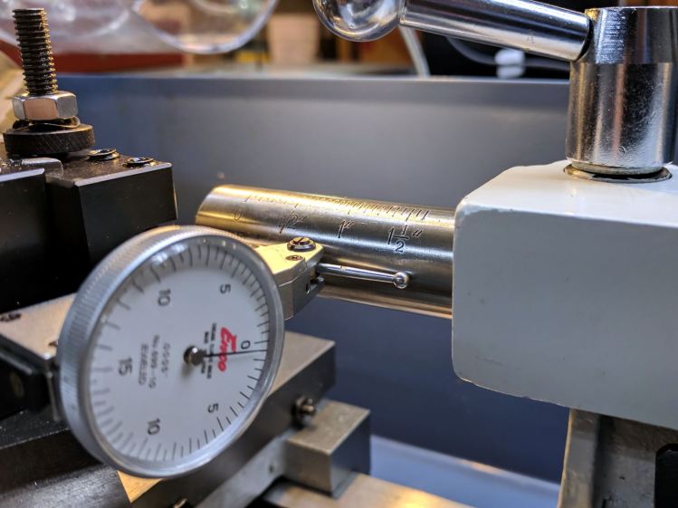 Tailstock - vertical angle measurement - 2