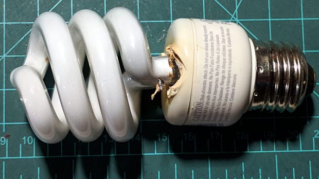 Failed CFL bulb