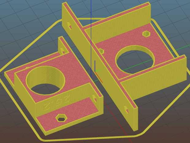 NEMA17 and Bearing Mounts - Slic3r preview
