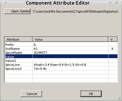 Ham-It-Up Test Signal source - LTSpice Schmitt params