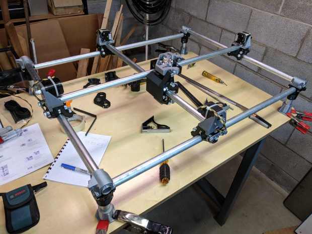 Mostly Printed CNC - construction overview