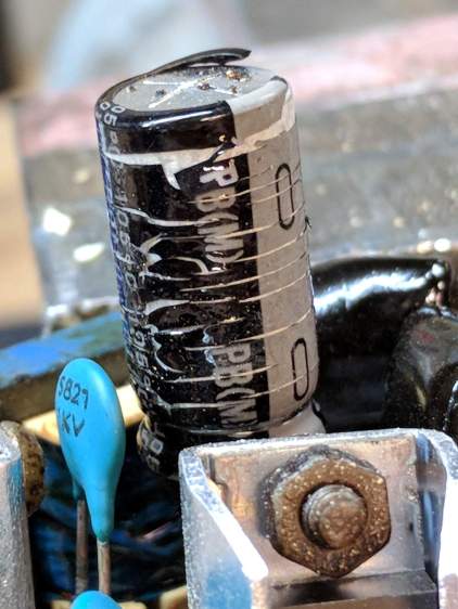 Failed CFL - overheated capacitor