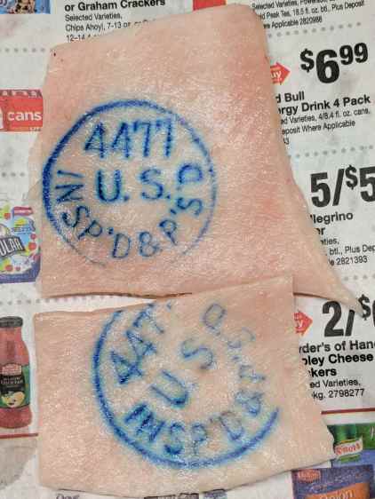 Pork Belly Skin - USDA Stamps