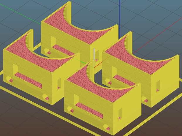 MPCNC MB Endstop Mounts - Slic3r preview