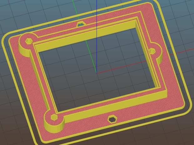 Proto Board Holder ArdUno - Slic3r preview