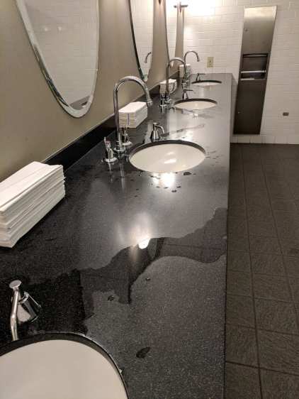 Fancy washroom counter