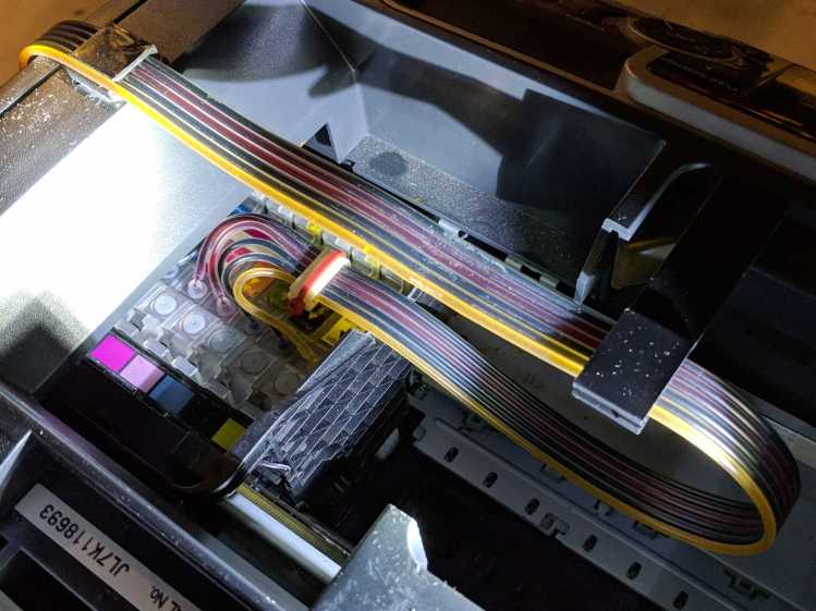 Epson R380 - straight CISS tube route