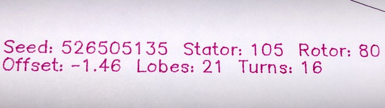 Spirograph - liquid ink pen text - detail