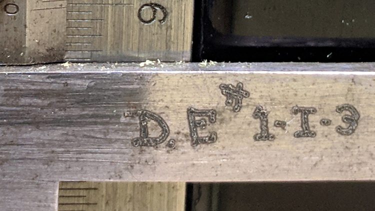 Brown and Sharpe 585 Height Gage - D.E 1-I-3 etching