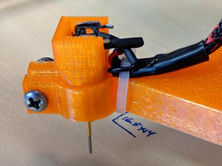 MPCNC - Simple Z probe - installed