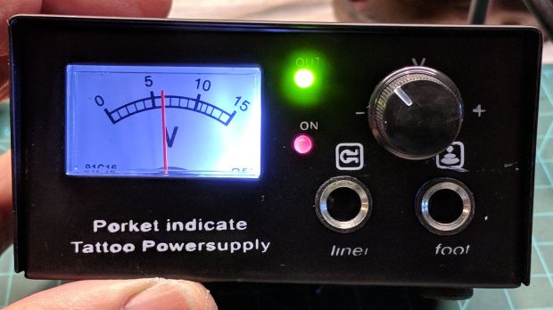 Tattoo power supply - original front panel