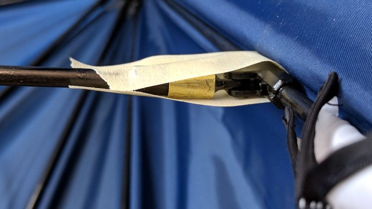 Umbrella strut splint - curing