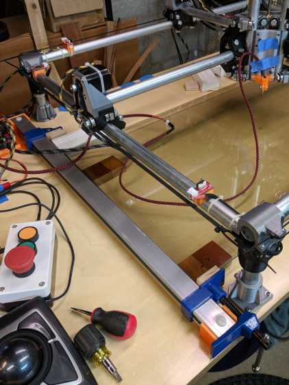 MPCNC - bar clamp trial installation