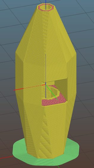 MPCNC - Autolevel probe - collet - Slic3r preview