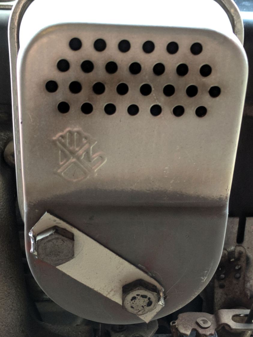 Snowblower muffler installed