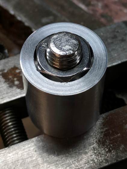 Bench Leg - nut pressed in place