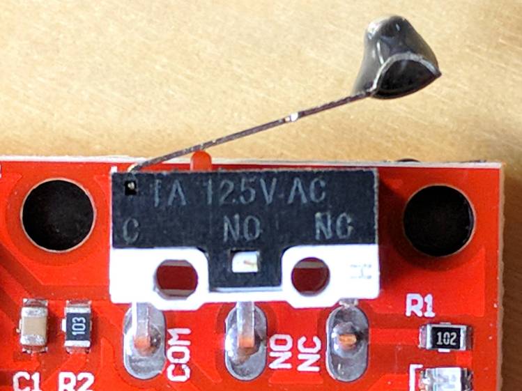 Endstop lever switch - detail