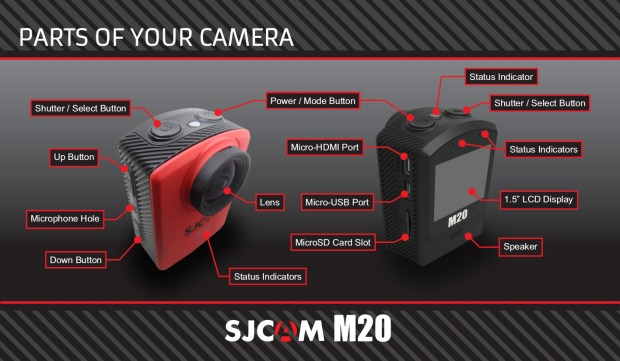 SJCAM M20 Overview - Manual pg 5