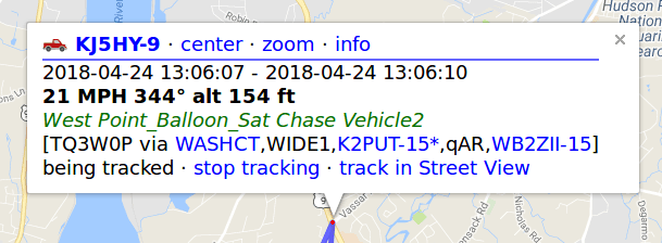 Balloon chase - KJ5HY-9